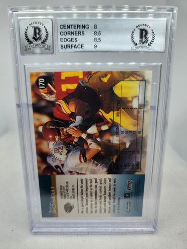 1995 Skybox 170 Tony Boselli Jaguars BAS 8.5 10 Signed Rookie Card RC HOF Graded - Picture 2 of 2