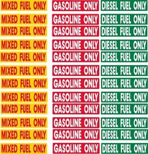 DIESEL FUEL ONLY/GASOLINE ONLY/MIXED FUEL sticker decal truck label tank vinyl