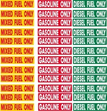 DIESEL FUEL ONLY/GASOLINE ONLY/MIXED FUEL sticker  decal truck label tank vinyl