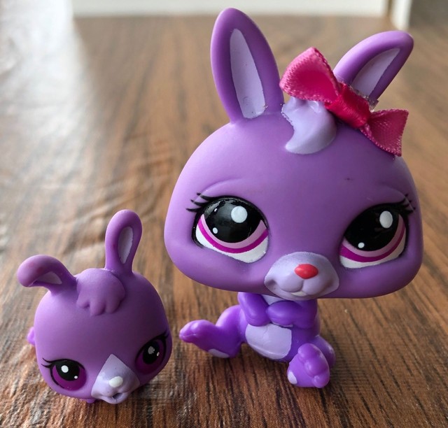 LITTLEST PET SHOP PURPLE BUNNY & BABY 3591 3592 eBay