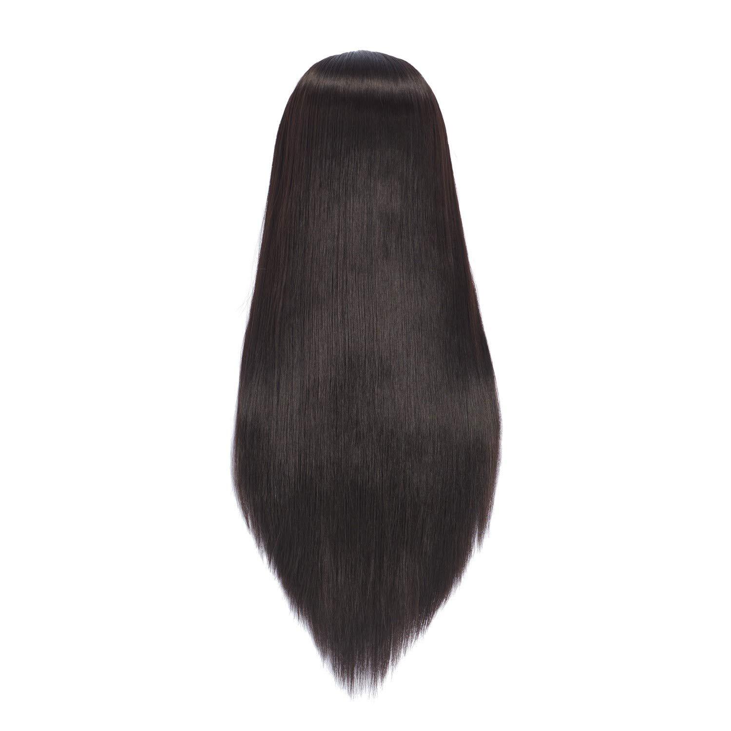 Long Hair Mannequin Head for Hairdressing Practice with Clamp Stand 26-28In