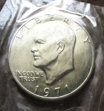 SILVER EISENHOWER UNCIRCULATED 1971-S DOLLAR COIN US MINT SAN FRANCISCO