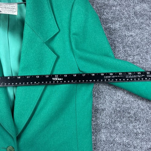 Vintage Pendleton Sports Coat Jacket Blazer Women's 8 Green Virgin Wool USA Made - Picture 8 of 12