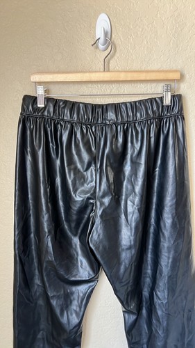 Joggers Enza costa in ecopelle nera - Foto 5 di 8
