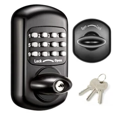 US Keyless Keypad Deadbolt Entry Door Lock Mechanical Lock No Risk of Low Power