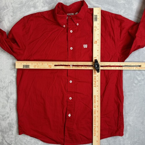 Cinch Childrens Solid Twill Red Button Down Shirt MTW7060029 Size XXL (16-18) - Picture 9 of 14