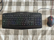 Redragon S101 Wireless Gaming Keyboard and Mouse Combo RGB LED Backlit and Red