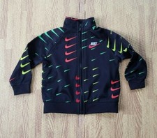 Nike Full Zip Black Jacket Swoosh Logos  Baby Toddler Size 18 Months Mo Mos