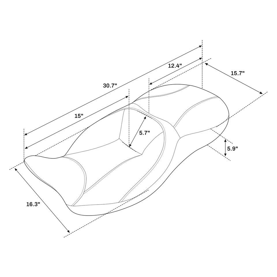 Asiento de conductor y pasajero apto para Harley Touring FLHT FLHX FLHR FLTRX 2009-2023 Foto 2 de 4