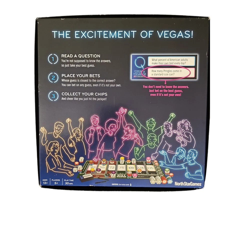 Wits & Wagers Vegas-Themed Party Game - Award-Winning Trivia Board Game - Image 4 of 4