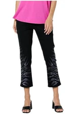 DG2 by Diane Gilman Classic Stretch Embroidered Crop Jean Black Zebra