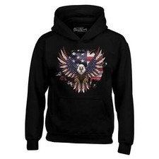 American Bald Eagle USA Flag Hoodies 4th of July Sweatshirts
