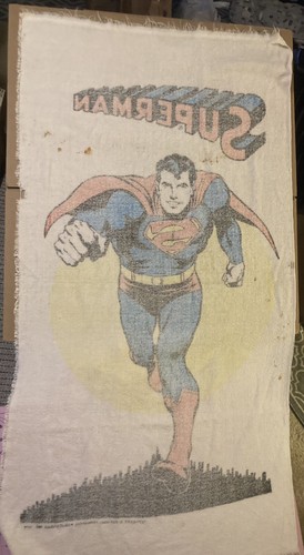 Superman Beach Towel 50”x24” 1975 DC Comics - Picture 5 of 7