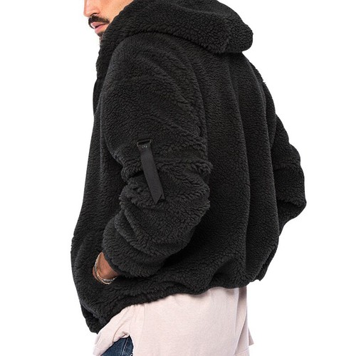 Nuevo Abrigo Chaqueta Informal Para Hombre Doble Cara Terciopelo Ártico Cálido Con Capucha Cremallera - Imagen 16 de 24