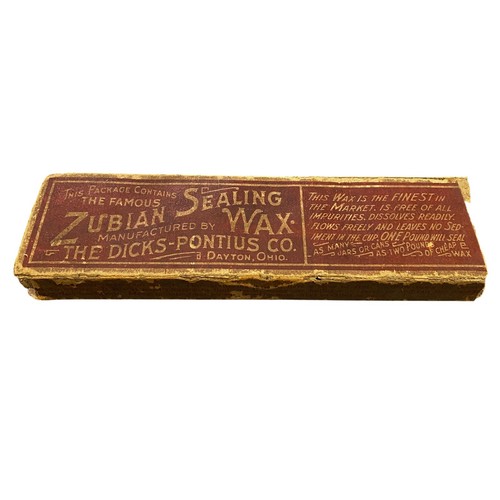 Vintage Zubian Sealing Wax Dicks Pontius Co Dayton Ohio Canning Fruit Vegetables - Imagen 3 de 6