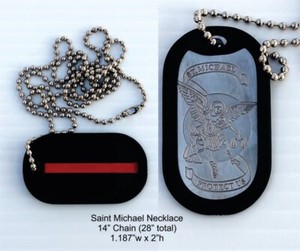 thin red line dog tag