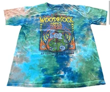 2016 Liquid Blue Woodstock Shirt Days Peace & Music White Lake NY XL Tie Dye