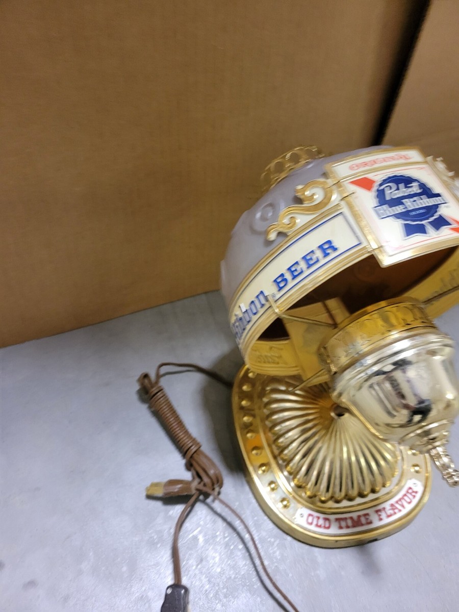 Pabst Blue Ribbon Illuminated Rotating Light Vintage (1968