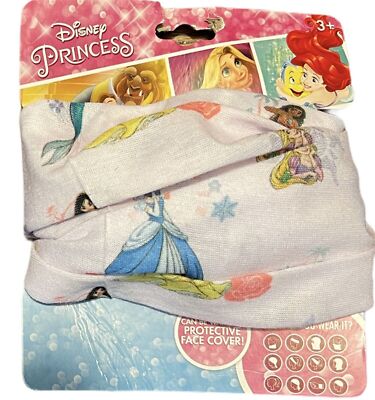DISNEY Princess Face Mask Bandana Neck Gaiter Protective Face Cover Children 3+