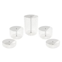 Acryl Tortenetagere StäNder Hochzeit 5 Etagen Alu Ø 28 Cm Kristall Rund Deko