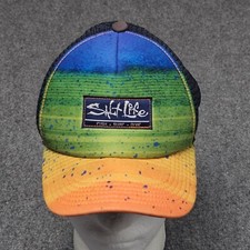 Salt Life Trucker Hat YOUTH Cap Green Blue Tan Beach Ocean Fishing Surf Diving