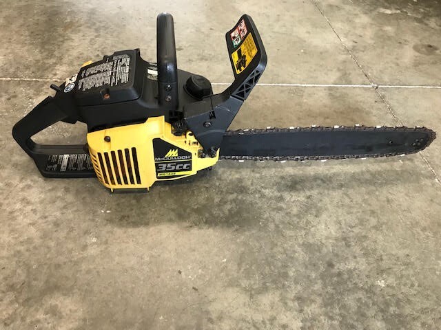 Vintage MAC / McCulloch 1635 Chainsaw for Parts, Good Condition