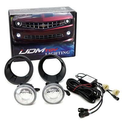 20W CREE LED Halo Ring DRL/Fog Lights w/ Bezels Wiring For 2010-13 Chevy Camaro