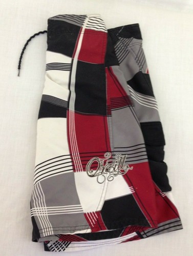 O'Neill Boardshorts Herren schwarz rot vorne zum Binden Badeshorts Größe 30 - Bild 2 von 6