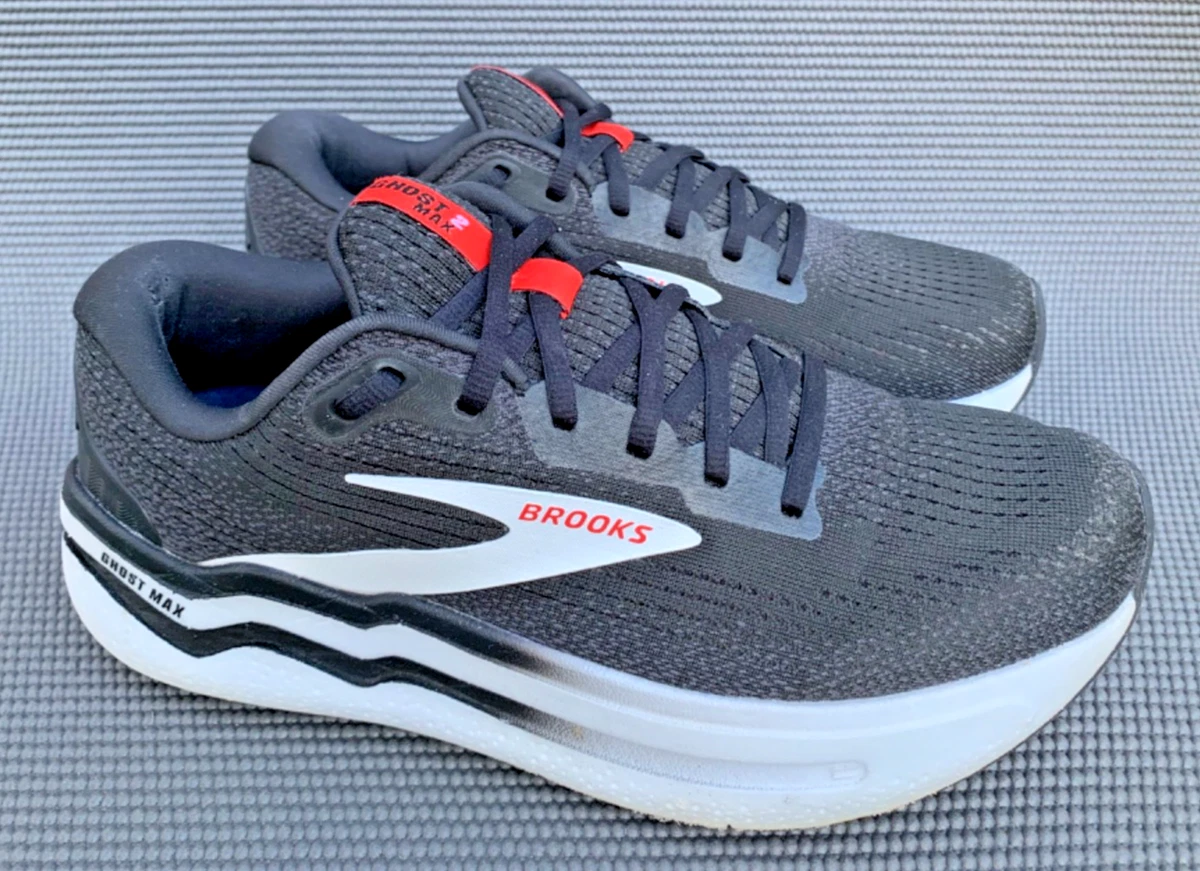 Brooks Ghost Max 2 Men\'s Running Shoes Black/White/Fiery Red Cut in half: Brooks Ghost Max 2 Review | RunRepeat main image 3