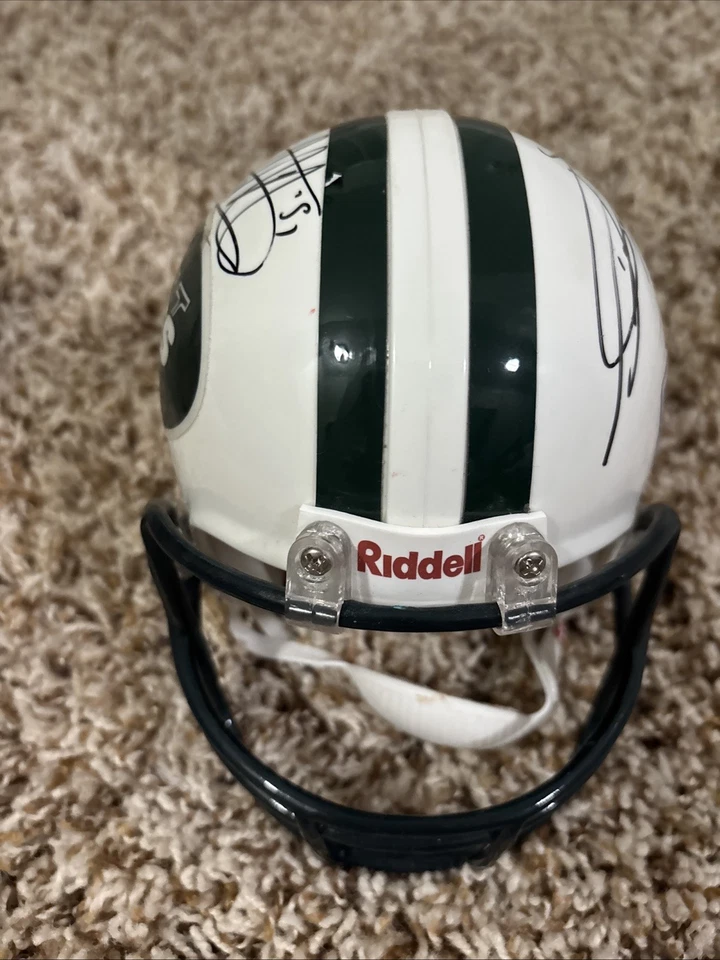 MINICASCO AUTOGRAFIADO POR JONATHAN VILMA NEW YORK JETS y Tim Dwight Foto 3 de 4