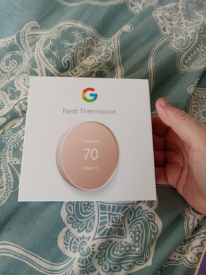 Google Nest Thermostat Smart WIFI Programmable Sand Rose Pink G4CVZ GA02082-US  