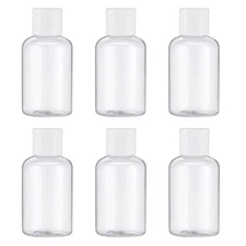 6 Pcs Travel Plastic Squeeze Bottles Leak Proof Refillable Cosmetic Containers