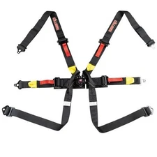 Zamp HARN04F003 Harness 6pt Black Cam L 2in Shoulder FIA