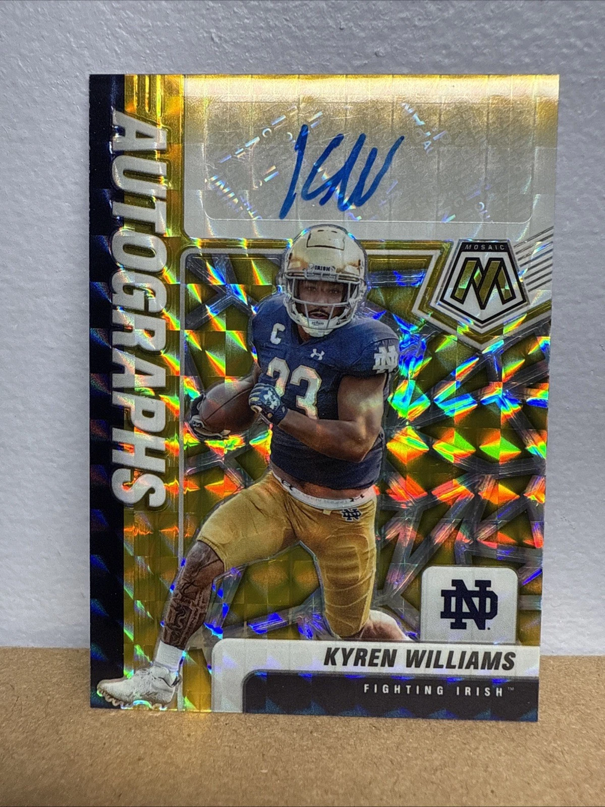 Kyren Williams Panini Mosaic Draft Picks Autographs #AKWI Gold