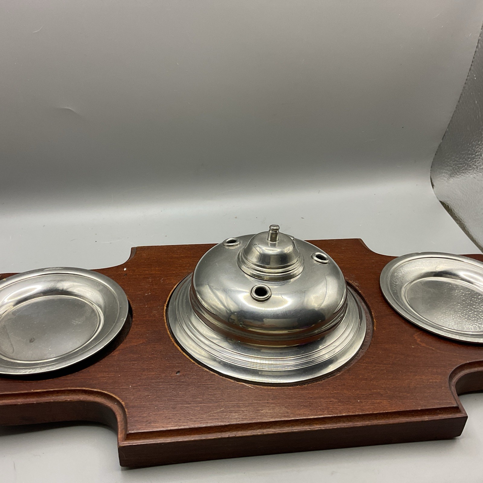 Pewter desk inkwell from the Stieff Colonial Williamsburg collection.