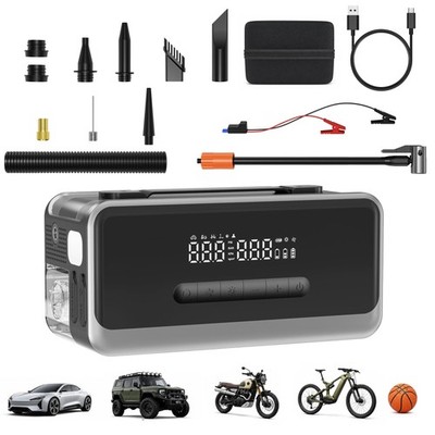 INLAAPUM Tire Inflator Portable Air Compressor, Air Pump with Jump Starter, P...