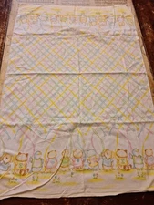 Vtg Dundee Shirt Tails Cartoon Receiving Blanket Blanky *3FB