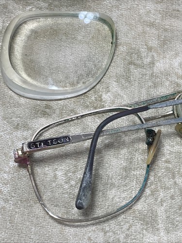 Vintage Stetson Aviator Eyeglasses Frames with Case For Repair Or Parts - Picture 9 of 15