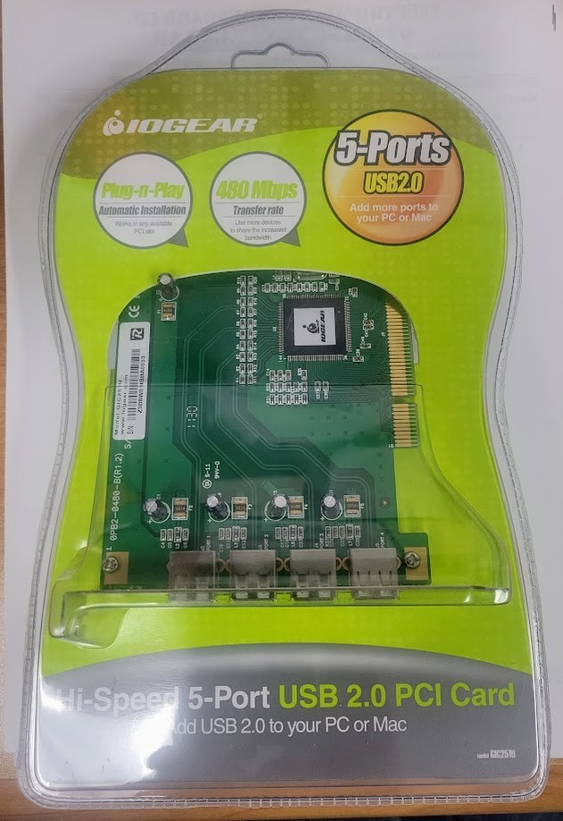 Iogear GIC251U Hi-Speed 5-Port USB 2.0 PCI Card