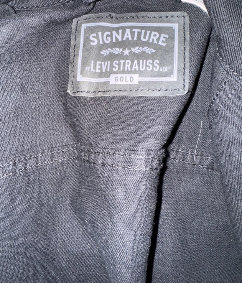 Chaqueta de Camionero Levi Strauss Signature Hombre XXL Negra Denim Abotonada Manga Larga Foto 3 de 3
