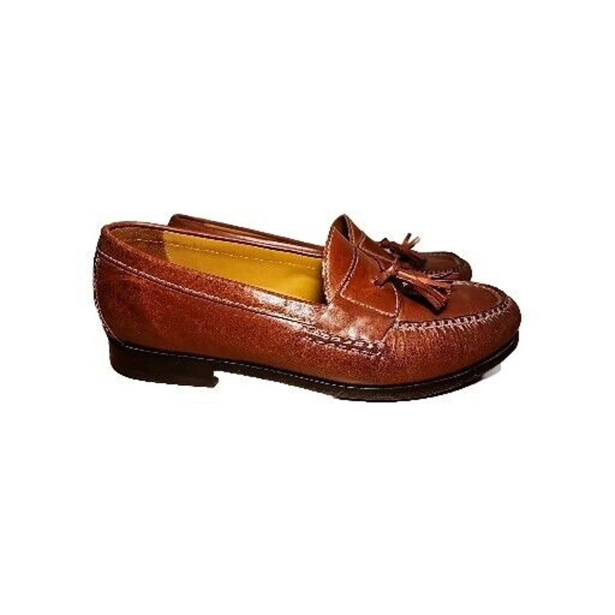 Cole Haan 90s Y2K Men\'s Tassel Penny Loafers Size 10 D Brown Leather Preppy City s-l1200.jpg main image 3