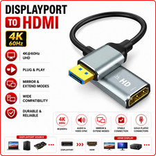 DP Displayport Male to HDMI Female Cable Converter Adapter for PC Laptop Desktop