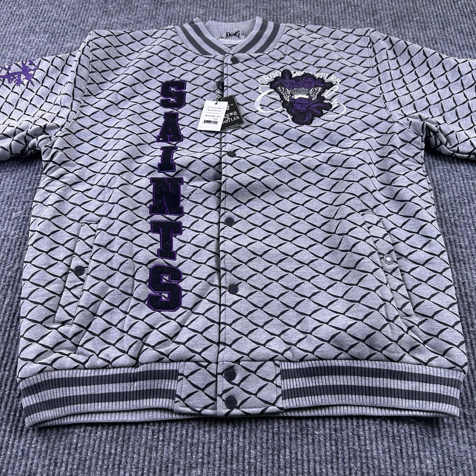 Crooks & Castles Saints Mens XL Long Sleeve Button Up Jacket - Image 2 of 4