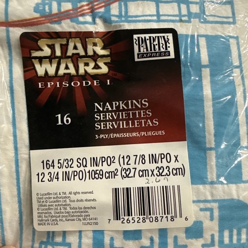 Vintage Star Wars Episode 1 Party Set - Einladungen Teller & Servietten Set siehe Bild - Bild 3 von 11