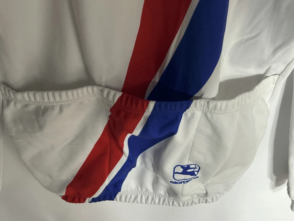 Giordana Cycling Jersey GS Stella Long Sleeve | Ladies | White/Blue/Red | Medium - Image 4 of 4