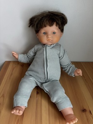 Vintage Corolle Anselme Boy Brunette Baby Doll Large Soft Body