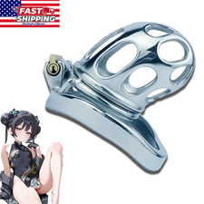 Breathable Male Metal Chastity Cage Men Penis Restraint Device with Lock and Key