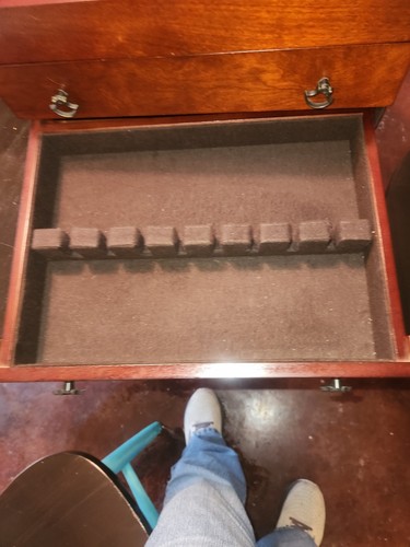 Reed And Barton Bristol Grande Two Drawer Mahogany Flatware Silverware Chest - Picture 6 of 11