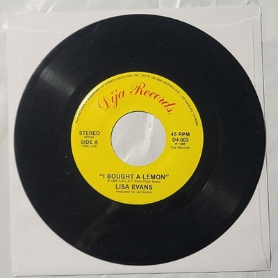 Lisa Evans ~ I Bought A Lemon/ Too Much Love ~ Dija 45 RPM Record