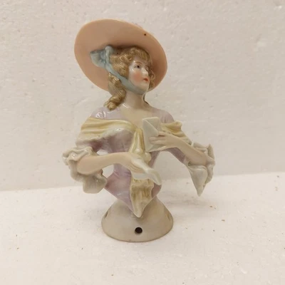 x-715	Vintage Porzellan Half Doll Teepuppe H:ca. 120mm ohne Herstellerangabe, - Bild 1 von 3